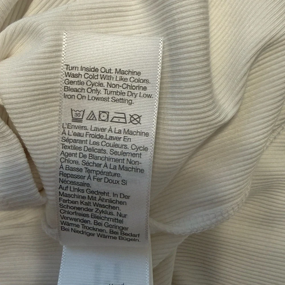 MADEWELL V-Neck Puff Sleeved Mixy Top Blouse NWT S Classic White